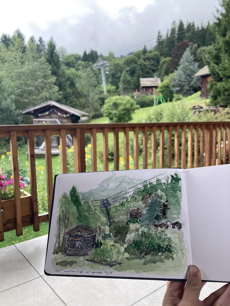 View from the chalet in Les Houches